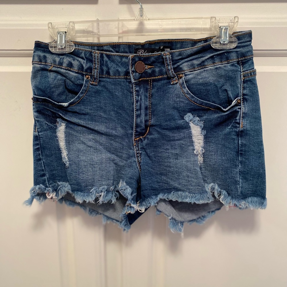 Blue Age Distressed Denim Cutoff Blue Jean Shorts Women’s Size Medium
